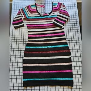 Striped Betsey Johnson striped bodycon dress